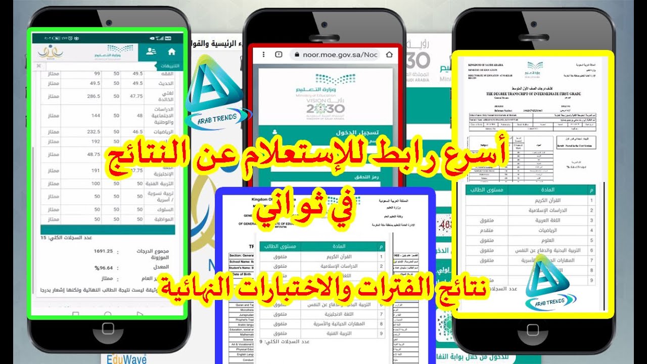 الاستعلام عن نتائج الطلاب نظام نور برقم الهوية 1445هـ (كيف اطلع نتائج الطلاب من نظام نور)