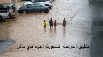 تعليم حائل تعليق الدراسة الحضورية اليوم بسبب سوء الأحوال الجوية