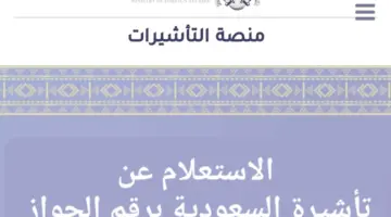 ما هي طريقة الاستعلام عن التأشيرة باستخدام رقم جواز السفر 2024؟