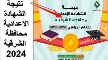 احصل على مجموعك... رابط نتيجة الشهادة الاعدادية محافظة الشرقية 2024 بالاسم ورقم الجلوس