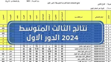 "ظهرت هسه".. نتائج الصف الثالث متوسط 2024 الدور الأول بالعراق عبر موقع وزارة التربية العراقية ونتائجنا
