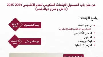 التربية والتعليم: فتح باب التسجيل في الابتعاث الحكومي في قطر 2024/2025 .. لهذا الموعد