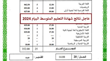 نتائج شهادة التعليم المتوسط bem onec dz استظهار نتائج البيام عبر الديوان الوطني للامتحانات والمسابقات