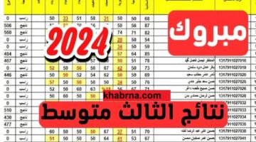 "تحميل بروابط مباشرة" كشوف نتائج الثالث متوسط pdf لعام 2024 عموم محافظات العراق