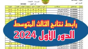 ظهرت هسة .. الاستعلام عن نتائج الثالث متوسط الدور الأول 2024 عبر موقع نتائجنا