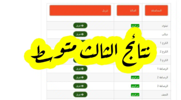 استخرج الآن.. نتائج الصف الثالث متوسط 2024 دور أول كـل المحـافظات بالاسم عبر results.mlazemna.com