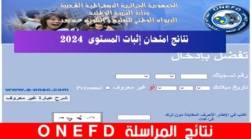 هنا.. نتائج المراسلة onefd 2024 عبر موقع نتائج الديوان الوطني للتعليم والتكوين عن بعد