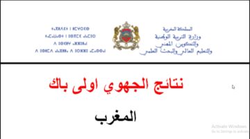 LINK نتائج الاولى باك.. لينك الاستعلام عن نتائج الجهوي أولى باك المغرب 2024 وزارة التربية الوطنية المغربية