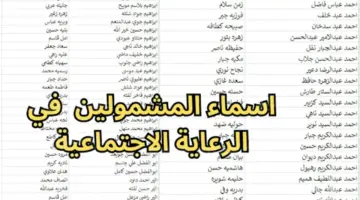 هنا.. رابط الاستعلام عن اسماء المشمولين بالرعاية الاجتماعية الوجبة السابعة 2024 والفئات المشمولة