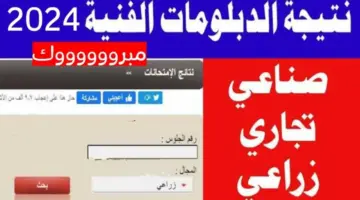 استعلم من هنا برقم جلوسك.. رابط الاستعلام عن نتيجة الدبلومات الفنية 2024