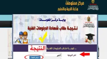 وزارة التربية والتعليم تُفعل رابط بوابة التعليم الفني برقم الجلوس 2024 نتيجة الدبلومات الفنية