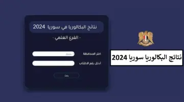 رابط مباشر.. نتائج بكالوريا سوريا 2024 برقم الاكتتاب موقع وزارة التربية السورية وتطبيق نتائج الامتحانات