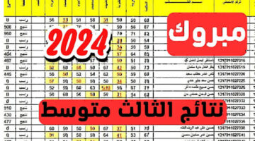 رابط الاستعلام عن نتائج الصف الثالث المتوسط العراق 2024 الدور الأول جميع المحافظات
