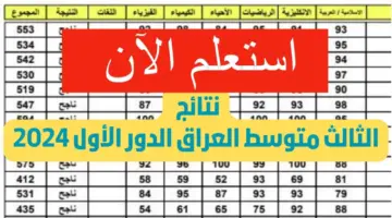 في عموم محافظات العراق.. استخرج نتائج الثالث متوسط الدور الأول 2024 من موقع الوزارة