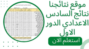 نتائج السادس الإعدادي موقع نتائجنا