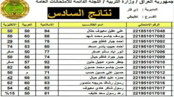 برابط مباشر.. نتائج السادس الاعدادي العراق الدور الأول عبر منصة نجاح ووزارة التعليم بعموم المحافظات