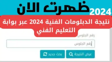 ظهرت هنا.. نتيجة الدبلومات الفنية 2024 برقم الجلوس رابط شغال