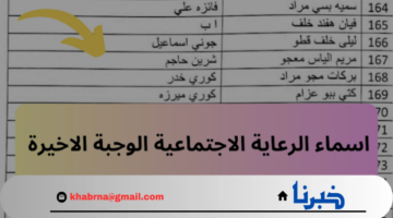 اسماء الرعاية الاجتماعية الوجبة الاخيرة بالعراق 2024 والفئات المستحقة لهذا الدعم