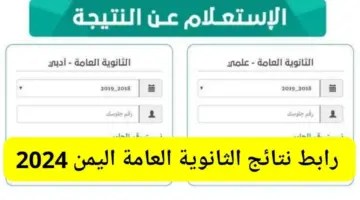ظهرت رسميًا الآن .. رابط نتائج الثانوية العامة في اليمن 2024 عبر موقع موقع وزارة التربية والتعليم اليمنية