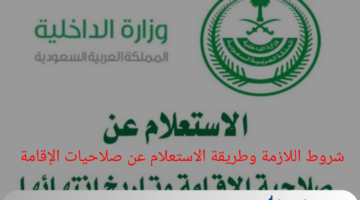 متاح الآن.. الاستعلام عن صلاحيات الإقامة في السعودية 1446 والشروط اللازمة للتجديد