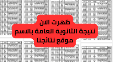 عاجل لينك موقع نتائجنا اونلاين: تحميل ملف نتيجة الثانوية العامة بالاسم فقط 2024 الصف الثالث الثانوي