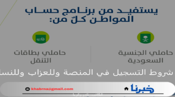 حساب مواطن.. شروط التسجيل في المنصة وللعزاب وللنساء داخل المملكة