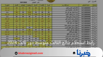 من هنا وبالخطوات.. رابط استعلام نتائج الثالث متوسط دور ثالث 2024 عبر الموقع الرسمي