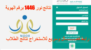 "رابط فعـــال" استعلام نتائج نور 1446 برقم الهوية الفصل الدراسي الأول 1446 عبر نور وتوكلنا