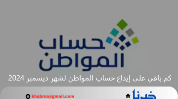 كم باقي على إيداع حساب المواطن لشهر ديسمبر 2024