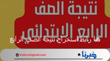 بوابة التعليم الأساسي هنا رابط استخراج نتيجة الصف الرابع الابتدائي 2025 الترم الأول