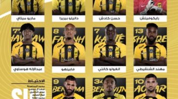 تشكيلة الاتحاد ضد الرائد الرسمي في دوري روشن السعودي 2025.. مفاجأة كبيرة