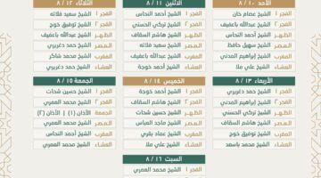 "استمتع بأفضل الأصوات" جدول أئمة الحرم المكي هذا الاسبوع من شعبان 1446