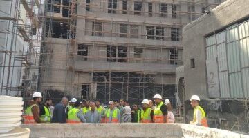 رئيس "المركزي للتعمير" يتفقد مشروع مستشفى" شبين القناطر المركزي" بالقليوبية
