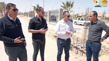 رئيس جهاز القرى السياحية يتفقد أعمال رفع كفاءة وتطوير منطقة الشانزليزيه والطرق
