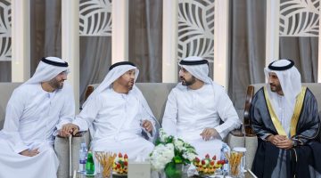 حمدان بن محمد يشارك في أفراح تريم والطنيجي