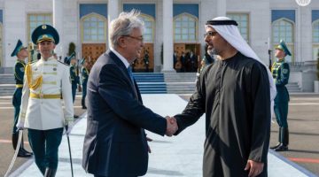 الشيخ خالد بن محمد بن زايد ينهي زيارته الرسمية لكازاخستان
