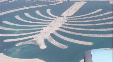 Spectacular View of Palm Jumeirah from Trump's Plane in Dubai (Video)