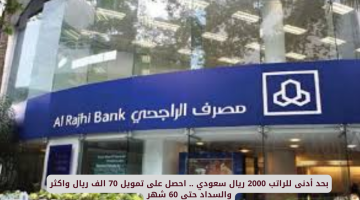 فرصة التمويل: احصل على 70 ألف ريال سعودي بأقل راتب 2000 ريال وسداد مريح حتى 60 شهر!