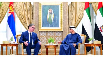 رئيس الدولة والرئيس الصربي يؤكدان على ضرورة الحوار والدبلوماسية لحل الأزمات في المنطقة