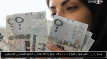 سعر الريال السعودي اليوم الثلاثاء 24 يونيو 2025 مقابل الجنيه المصري: أحدث المستجدات