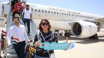 مطار العلمين الدولي يستقبل أولى رحلات الخطوط الجوية السعودية بنجاح