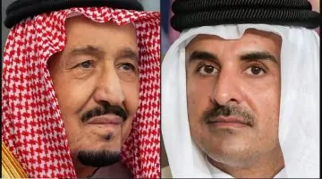 أمير قطر يقدم التعازي لخادم الحرمين الشريفين الملك سلمان في وفاة الأمير فيصل