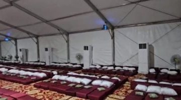 استعدادات مكثفة في مخيمات عرفات لاستقبال الحجاج المصريين - شاهد الفيديو