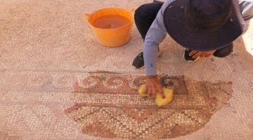 اكتشاف فسيفساء أثرية مذهلة تعود لـ 1500 عام في ولاية ماردين التركية
