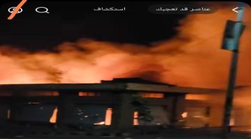 حريق ضخم ي devastates محطة ومرافق قريبة شرق تعز ويثير انفجارات تهز المدينة
