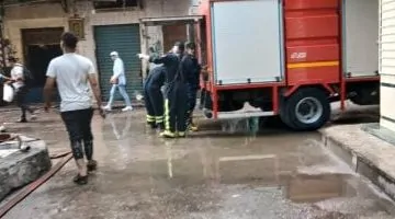 إخماد حريق في مخزن بلاستيك بمنطقة بحري بالإسكندرية، متابعة لحظية