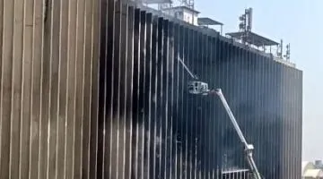 شاهد: آثار حريق سنترال رمسيس بعد إخماد النيران - فيديو